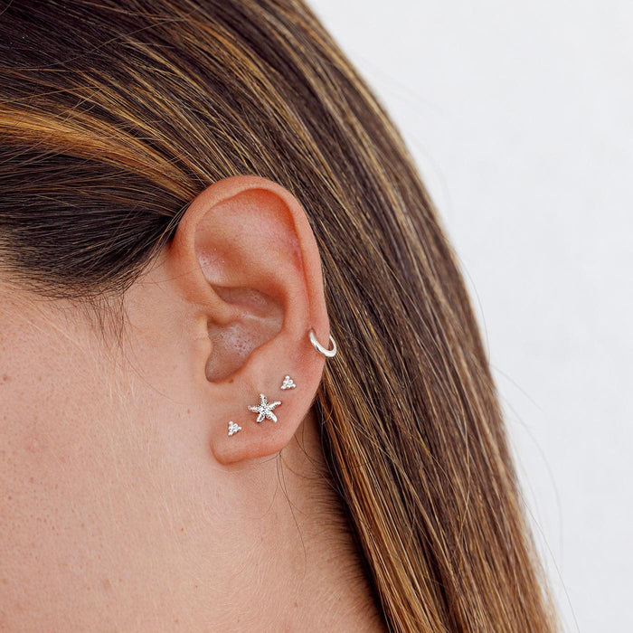 LIBRA MINI SILVER EARRINGS