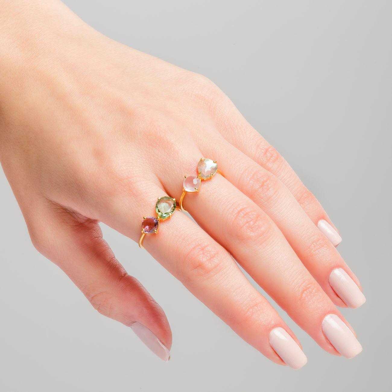 MIDNIGHT LABRADORITE GOLD RING