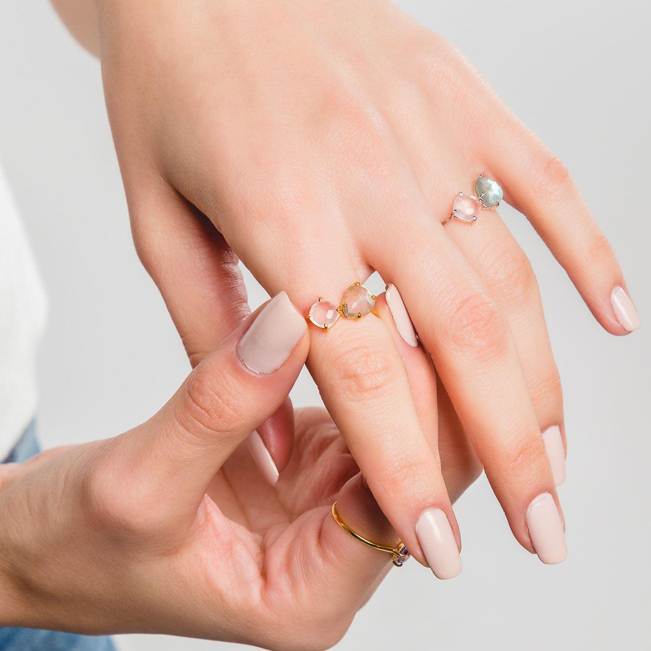 MIDNIGHT LABRADORITE GOLD RING