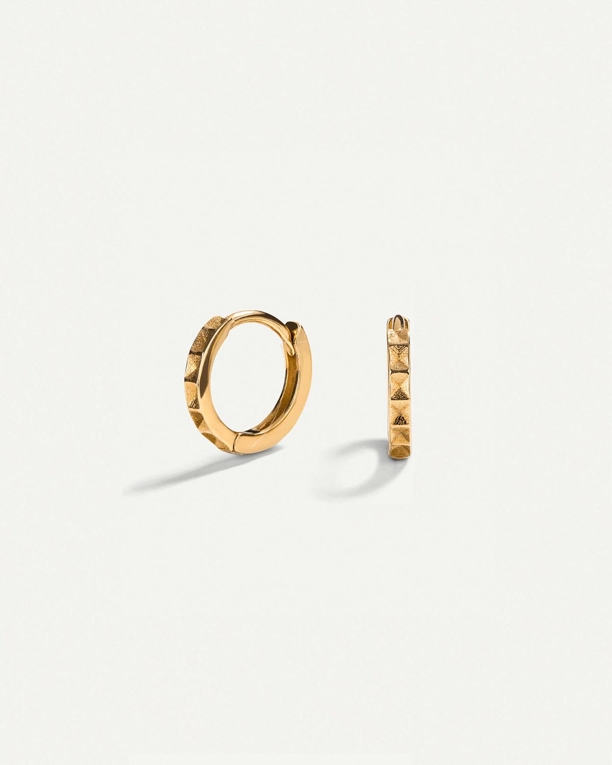 ROCK MINI GOLD EARRINGS