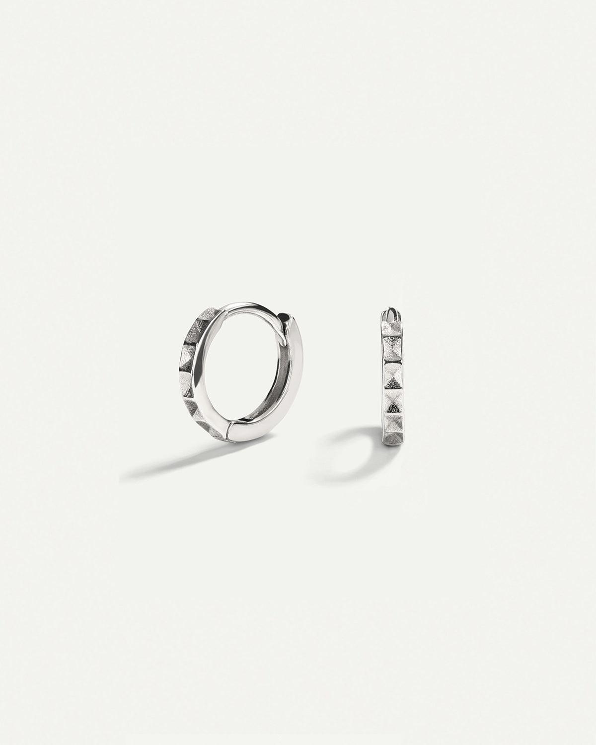 ROCK MINI SILVER EARRINGS