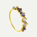SAPPHIRE BLUE GOLD RING