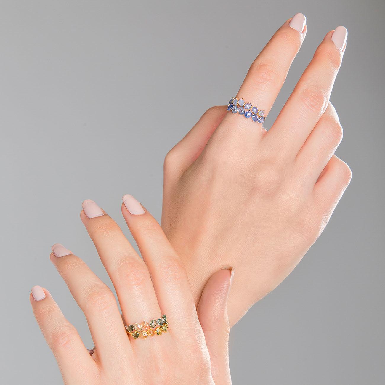 SAPPHIRE BLUE GOLD RING