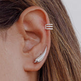 Ear with Soft Silver earring