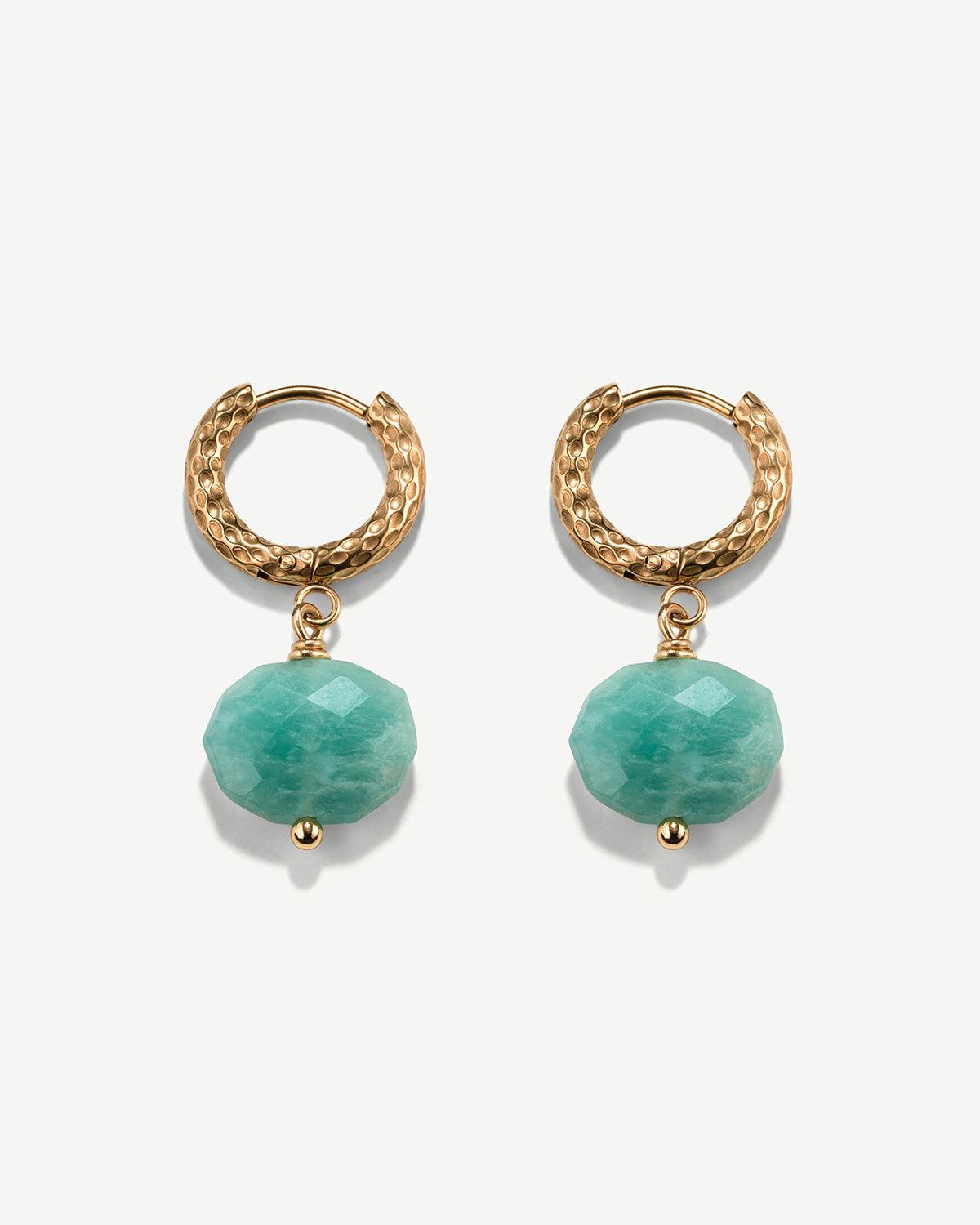 STONE AMAZONITE EARRINGS