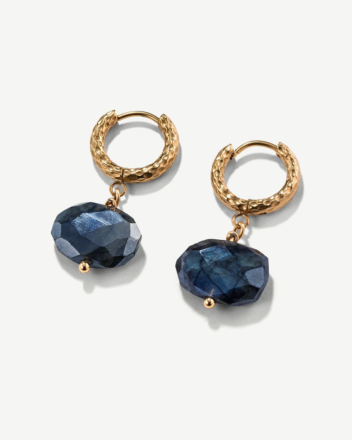 STONE LABRADORITE EARRINGS