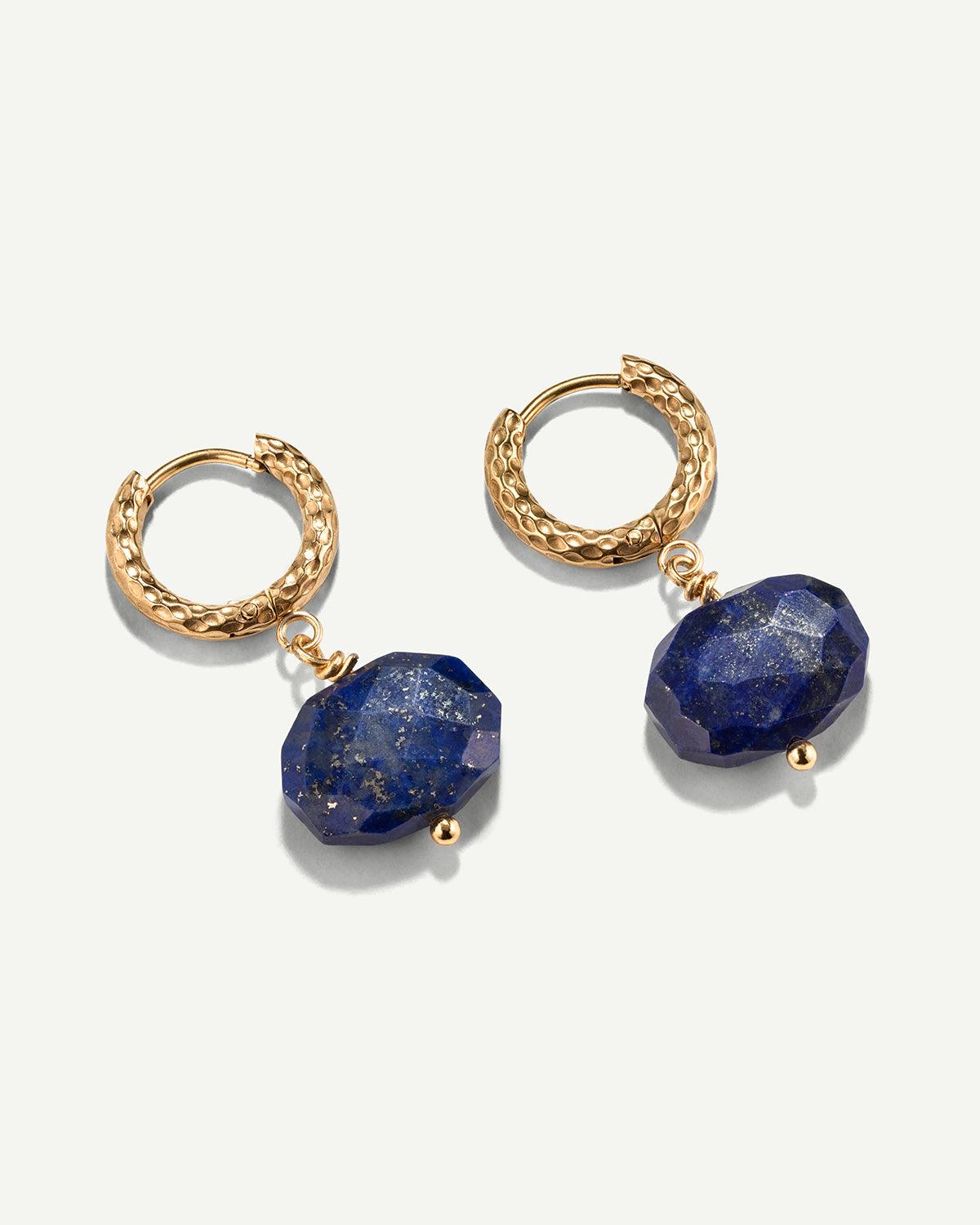 STONE LAPIS EARRINGS