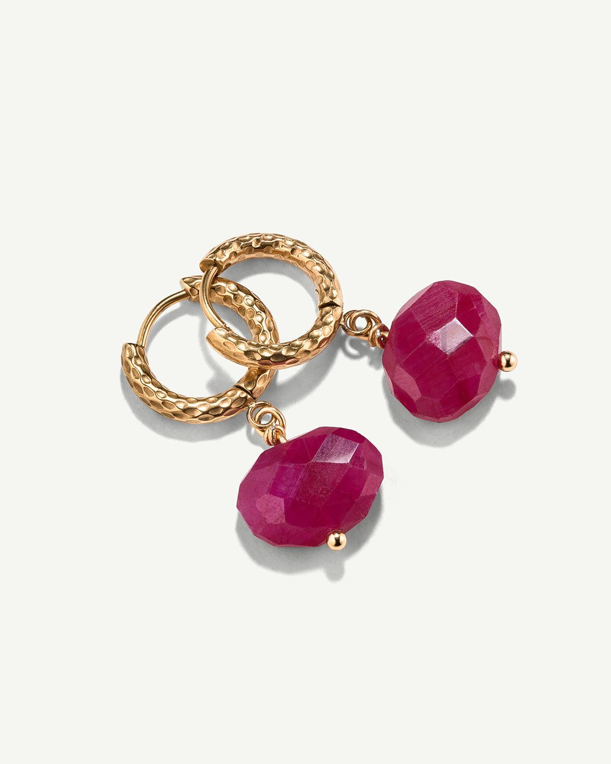 STONE RUBI EARRINGS