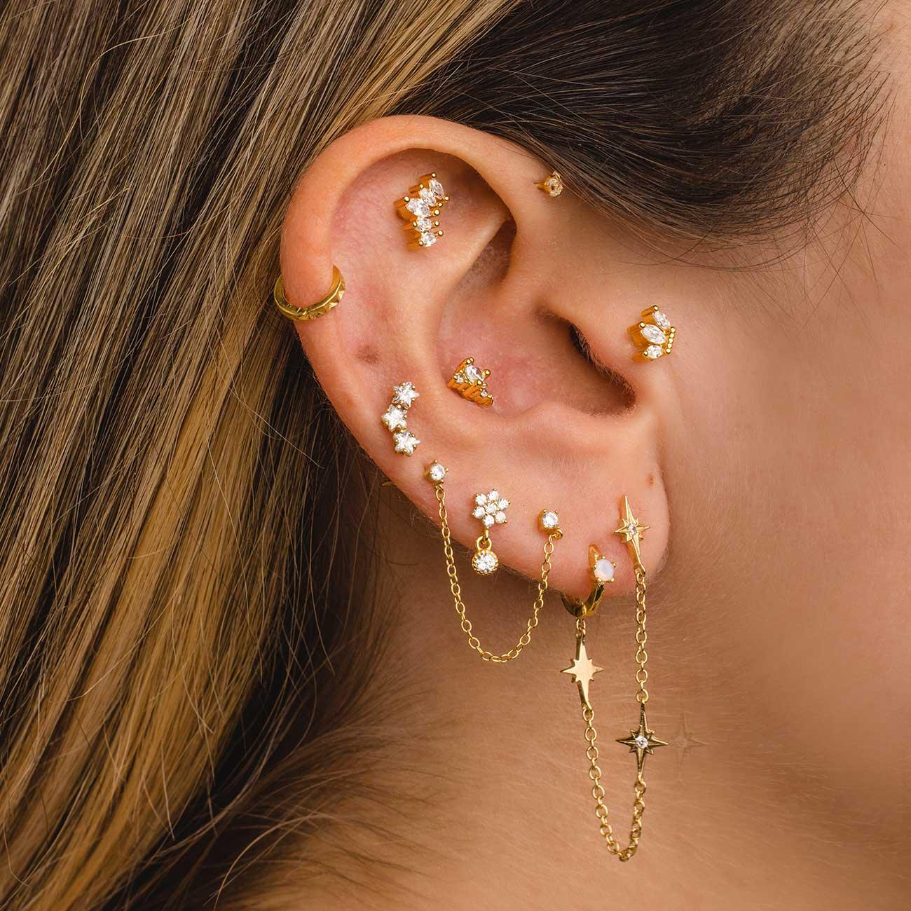 ROCK MINI SILVER EARRINGS