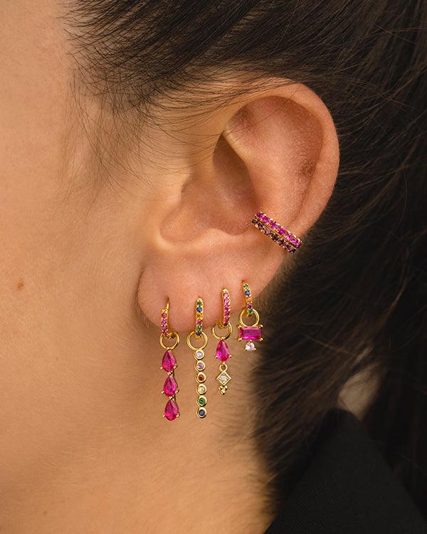ARLA MINI PINK GOLD EARRINGS