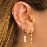 Photo Detail of Circular Earring Origin M with White Zirconias