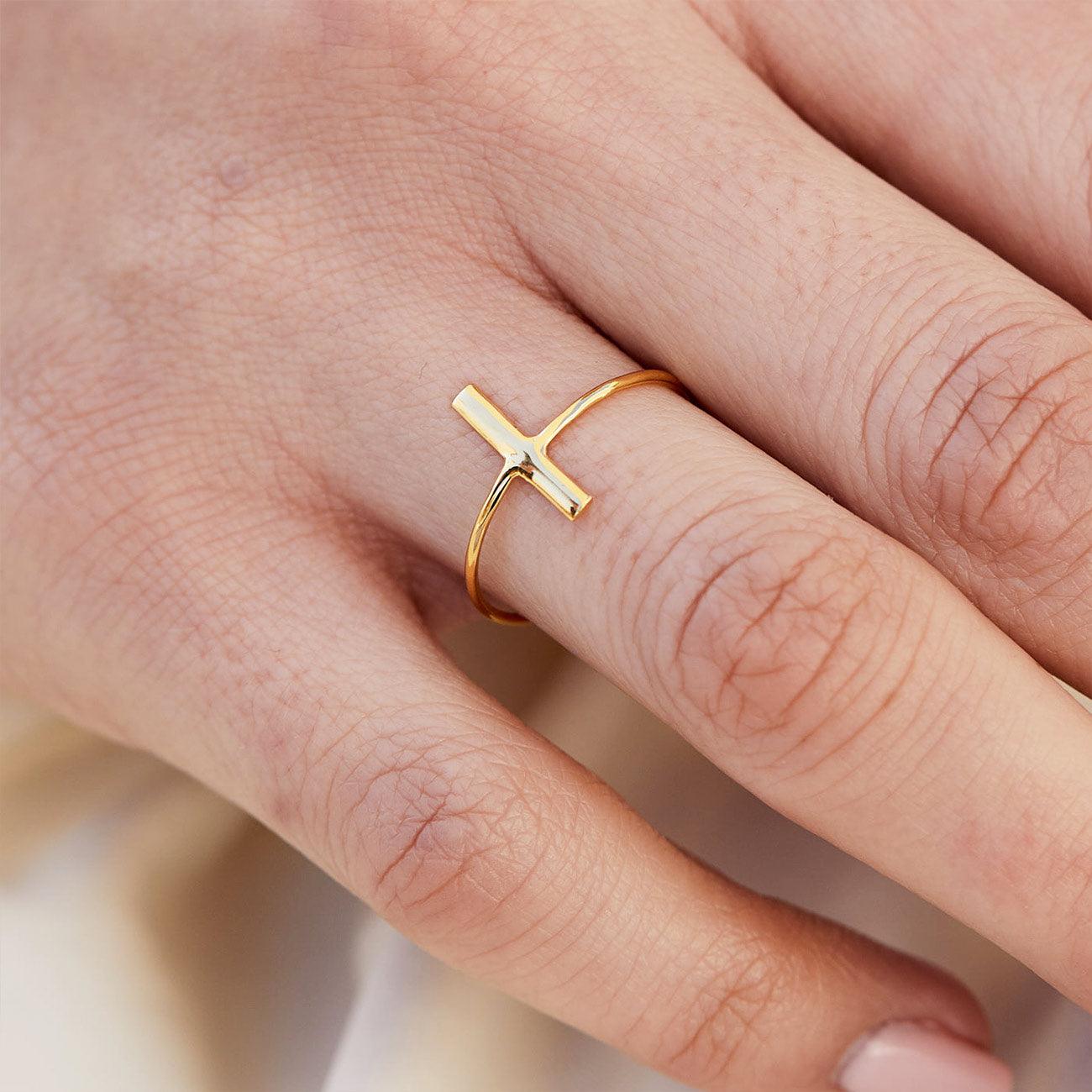 STICK GOLD RING