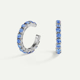 BOUCLES D'OREILLES EN ARGENT BLEU ARLA