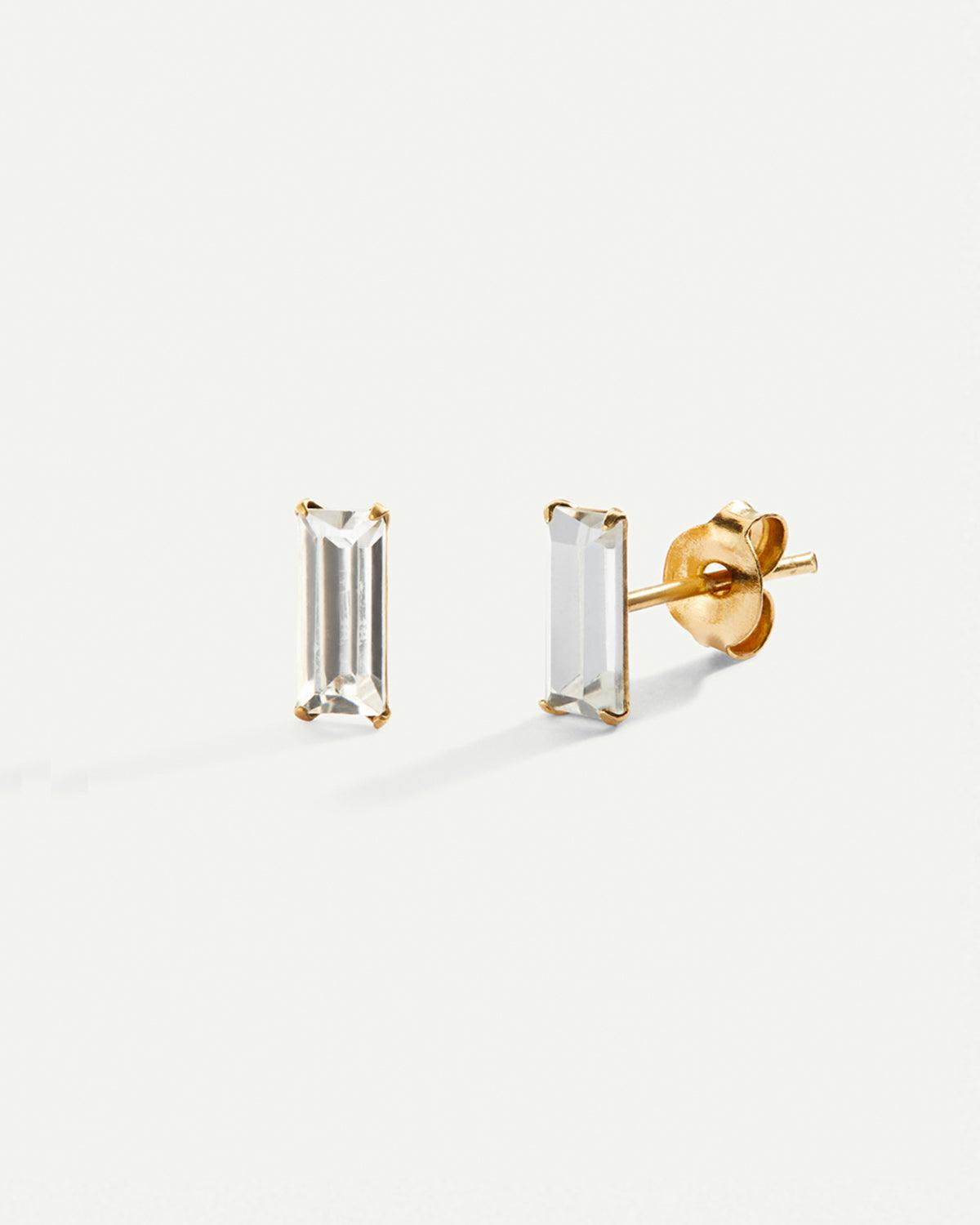 BOUCLES D'OREILLES BAGUETTE EN OR