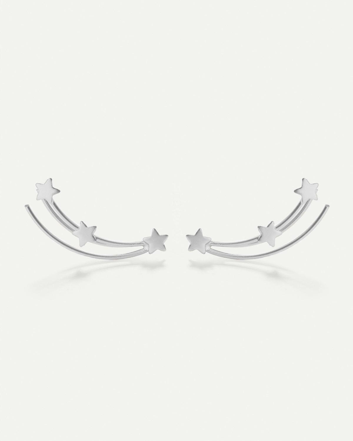 BOUCLES D'OREILLES ARGENTÉES CASIOPEA HALO