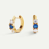 BOUCLES D'OREILLES DANA BLEU OR