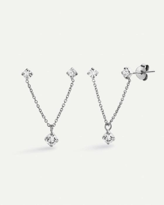 BOUCLES D'OREILLES CERISE EN ARGENT