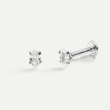 PIERCING HEXAGONAL EN ARGENT