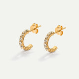 BOUCLES D'OREILLES EN OR GLACÉ