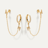 BOUCLES D'OREILLES OR FOUDRE