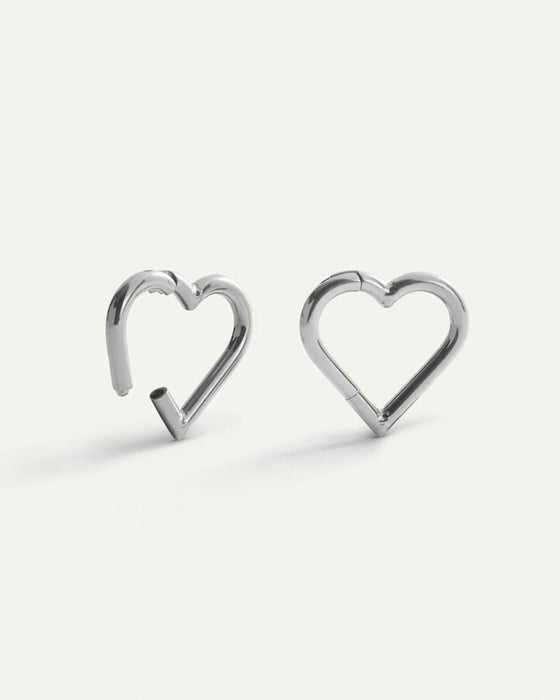 PIERCING BOUCLE COEUR ARGENT