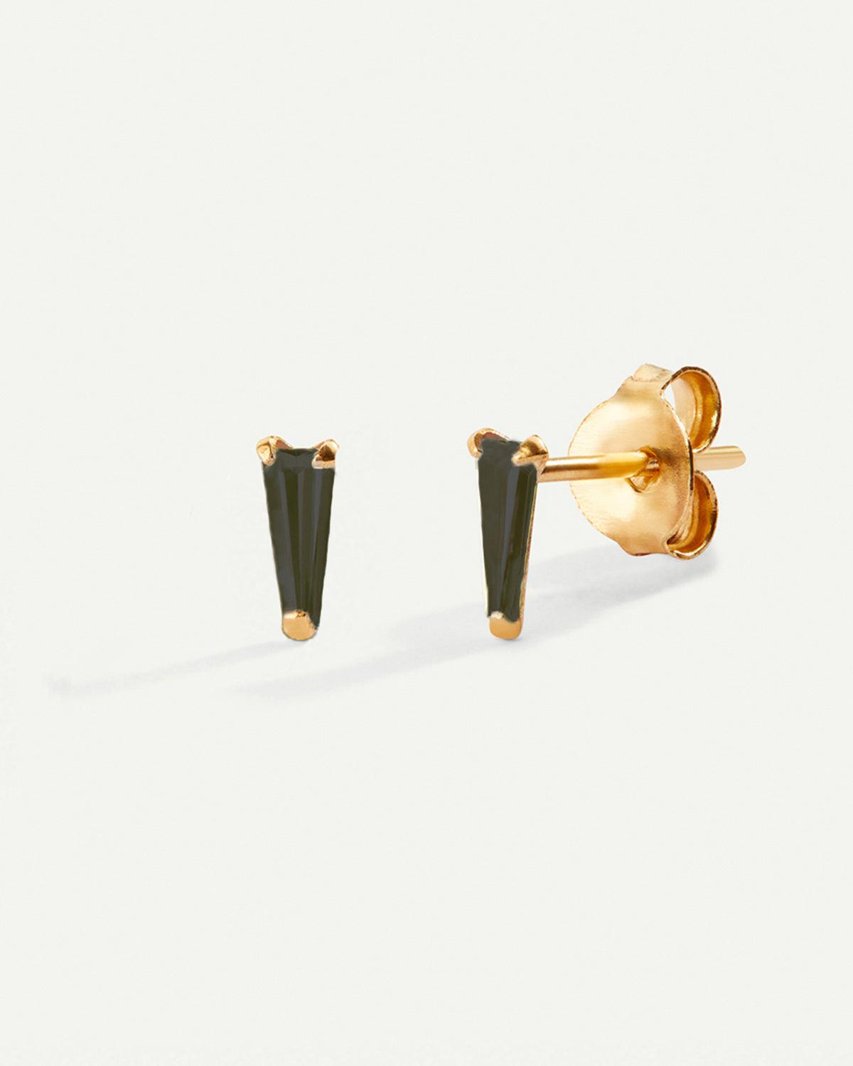 BOUCLES D'OREILLES EN OR NOIR NIB