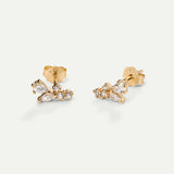 BOUCLES D'OREILLES EN ÉTAIN ET OR
