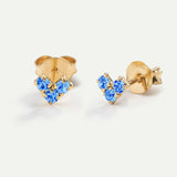 BOUCLES D'OREILLES OR BLEU VIERGE