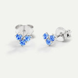 BOUCLES D'OREILLES ARGENT BLEU VIERGE