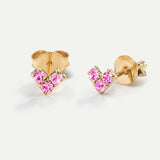 BOUCLES D'OREILLES OR ROSE VIERGE