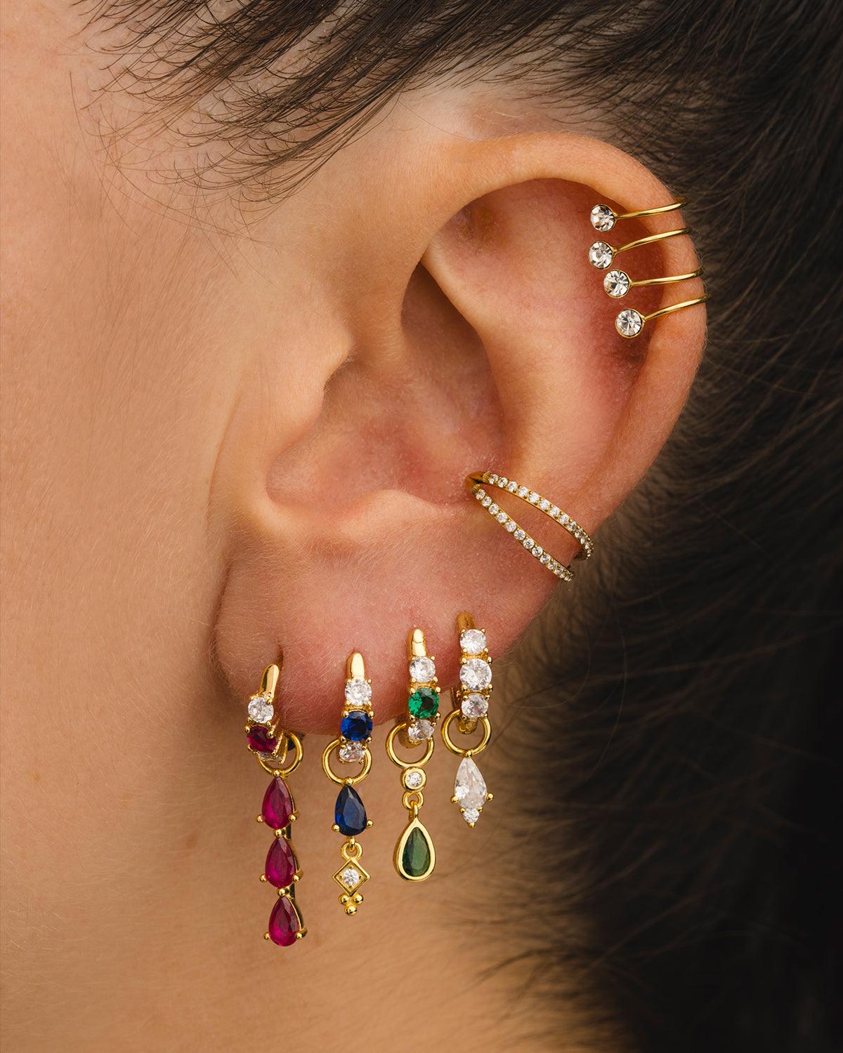 BOUCLES D'OREILLES DANA GREEN OR