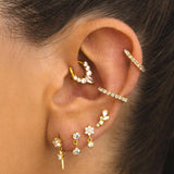 BOUCLES D'OREILLES EN ÉTAIN ET OR