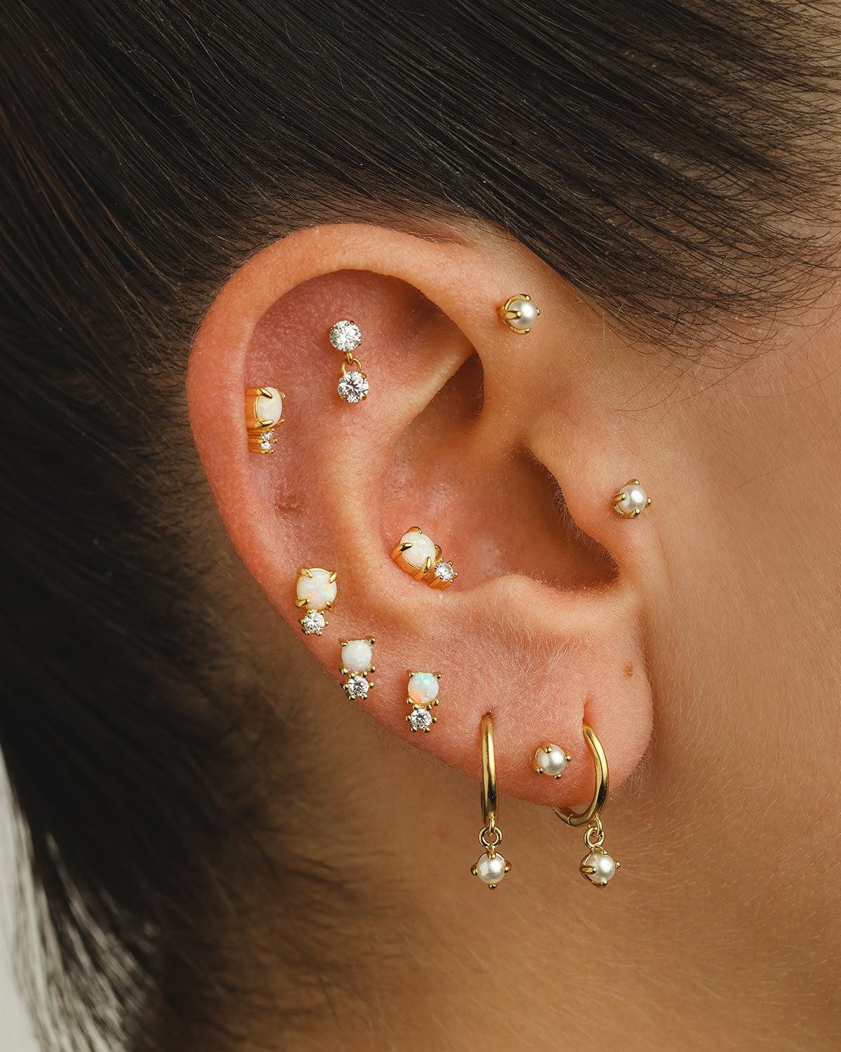 MINI-BOUCLES D'OREILLES PERLE ET OR