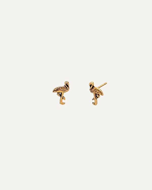 BOUCLES D'OREILLES FLAMANT ROSE