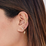 Approche photographique Boucles d'oreilles en argent 925 plaqué or