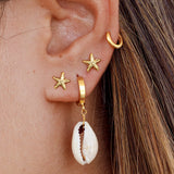 Boucles d'oreilles Modèle Hoku Argent 925 plaqué or