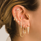 BOUCLES D'OREILLES OR FOUDRE
