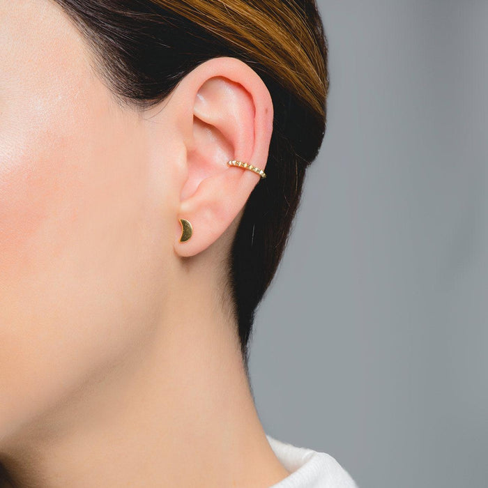 BOUCLES D'OREILLES OR LUNE