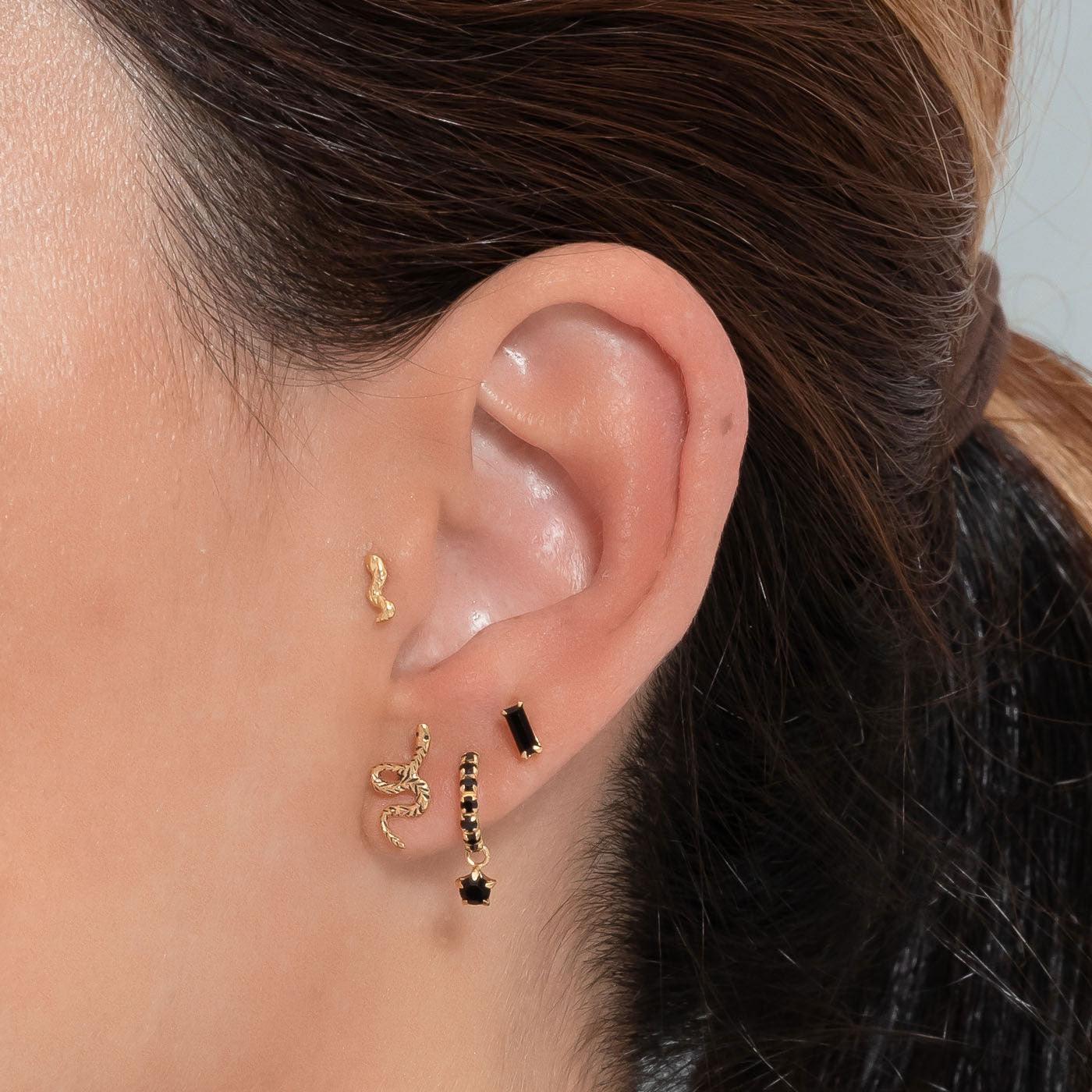 BOUCLES D'OREILLES SERPENT D'OR