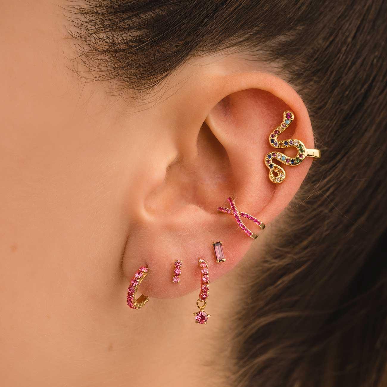 BOUCLES D'OREILLES OR ROSE GLACÉ