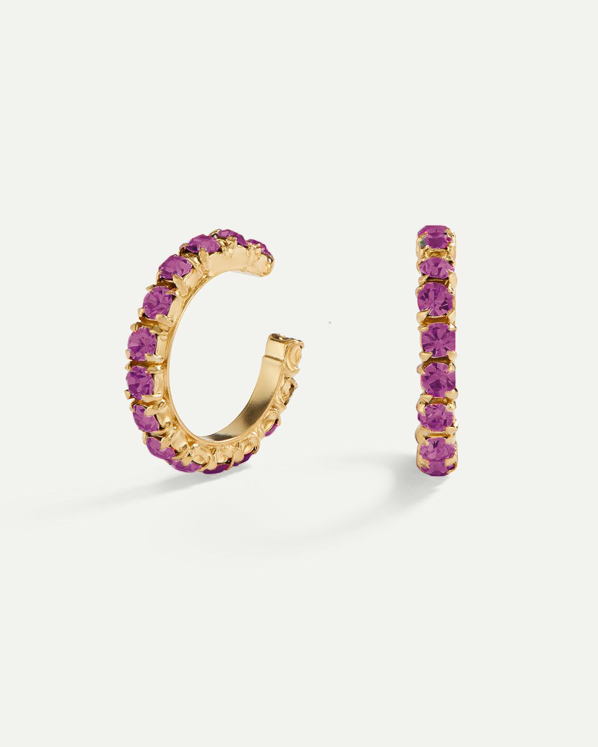 ORECCHINI ARLA IN ORO VIOLA
