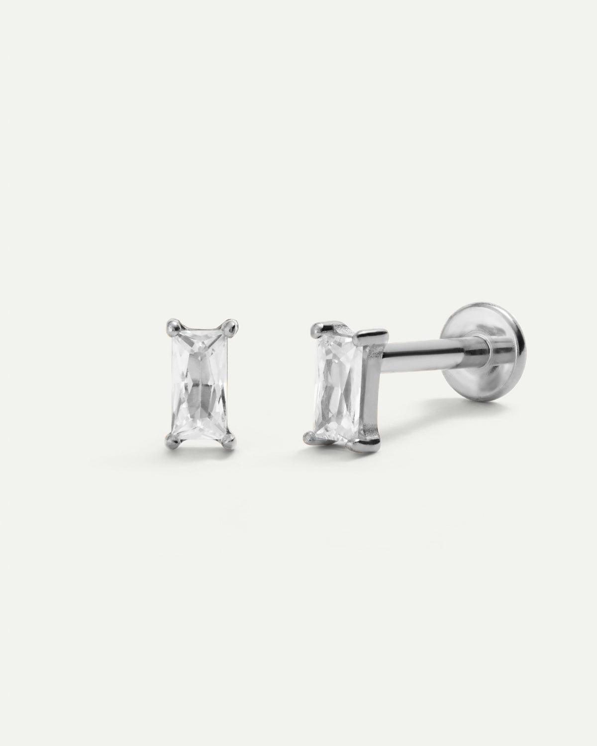 PIERCING BAGUETTE IN ARGENTO