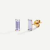 ORECCHINI IN ORO VIOLA BAGUETTE
