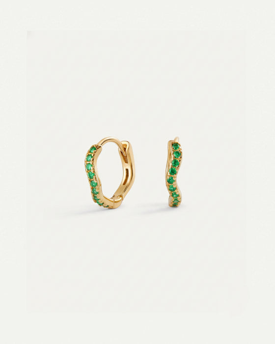 ORECCHINI BIMBA MINI GREEN GOLD