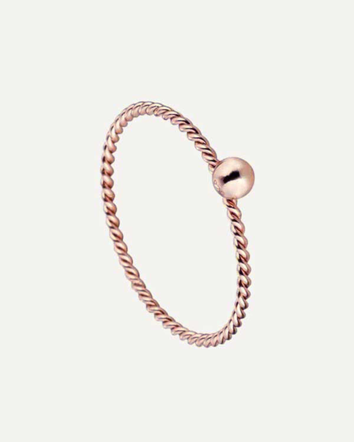 ANELLO CON PUNTI IN ORO ROSA