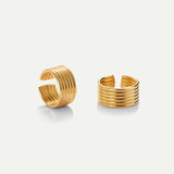 ORECCHINI D'ORO DELLA LINEA SOLIDA HARI