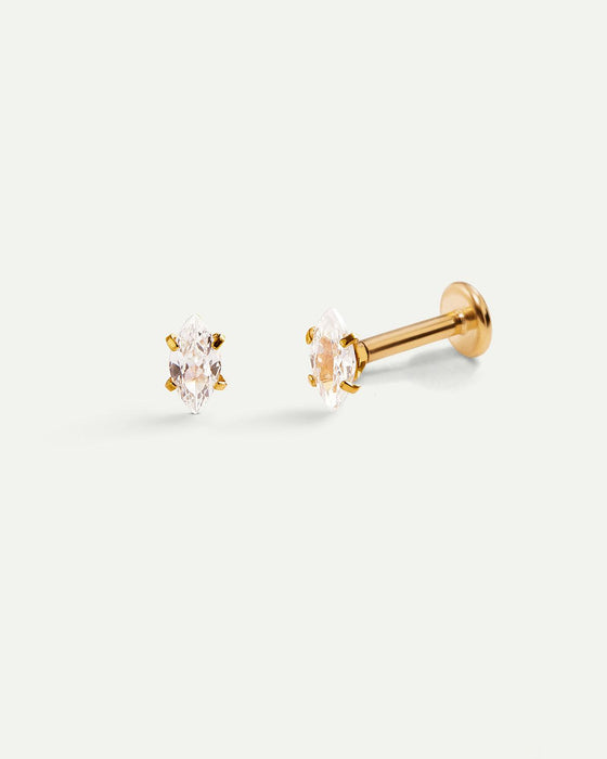 PIERCING ESAGONO ORO