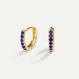 ORECCHINI A CERCHIO IN ORO BLU BRILLANTE
