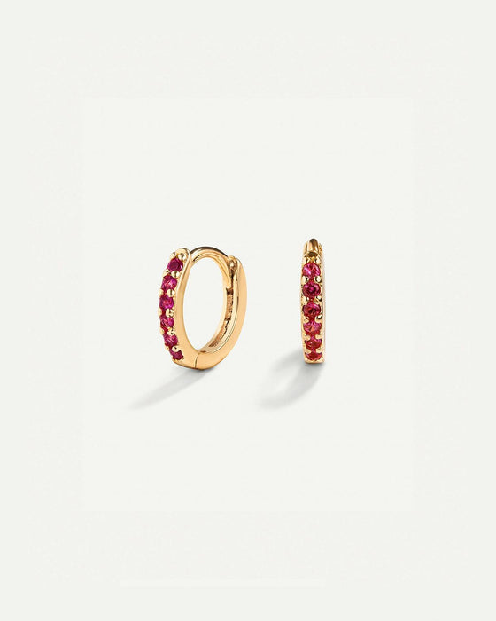 ORECCHINI A CERCHIO IN ORO ROSA BRILLANTE