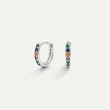 ORECCHINI A CERCHIO ARCOBALENO MINI IN ARGENTO